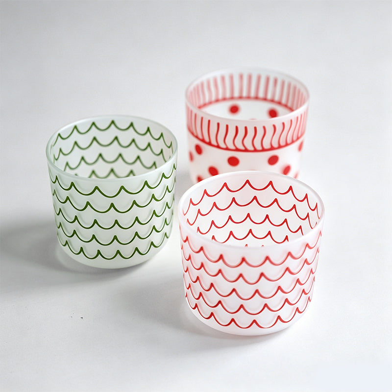 Matte Polka Dot & Floral Cup
