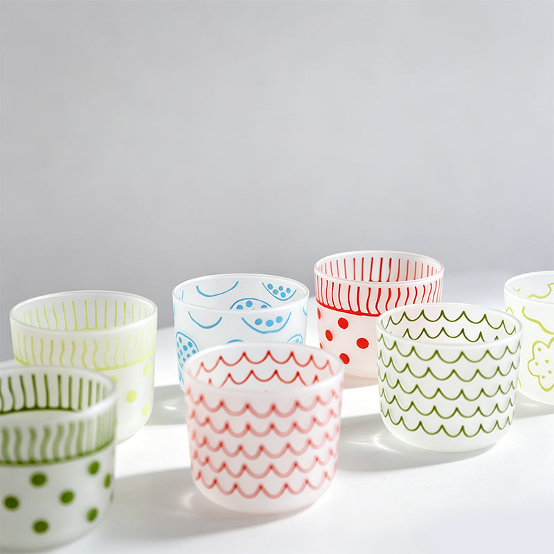 Matte Polka Dot & Floral Cup