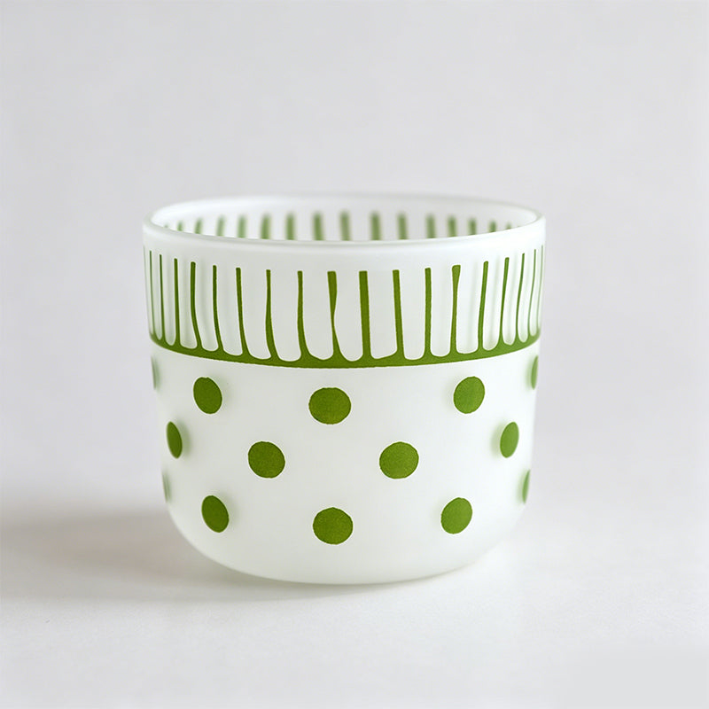 Matte Polka Dot & Floral Cup
