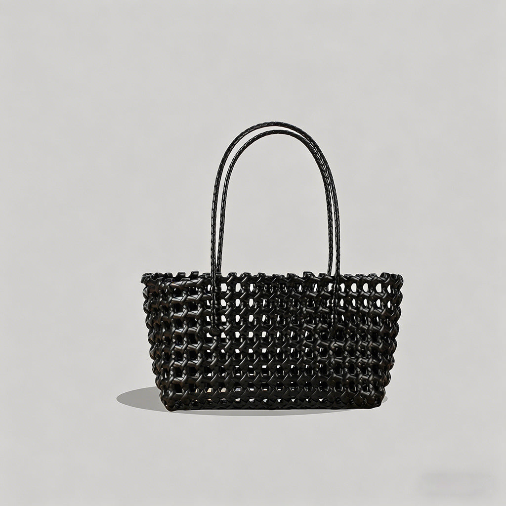 Solid Color Woven Hollow Tote - Shopdayla Wholesale - #9810