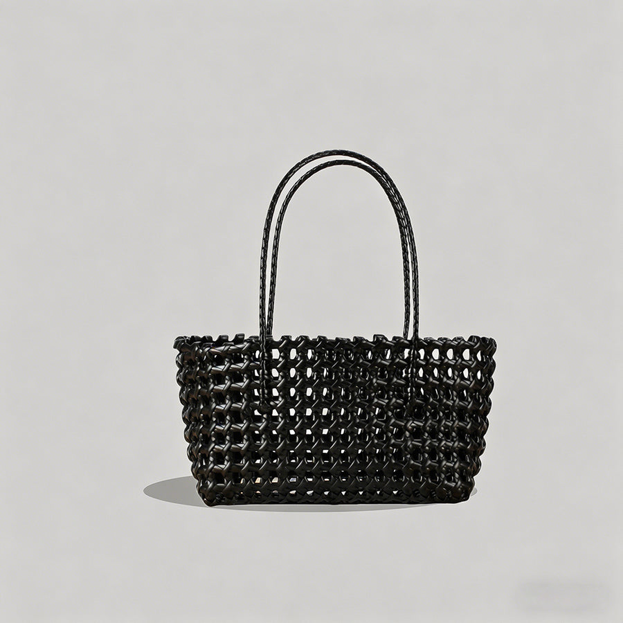 Solid Color Woven Hollow Tote - Shopdayla Wholesale - #9810