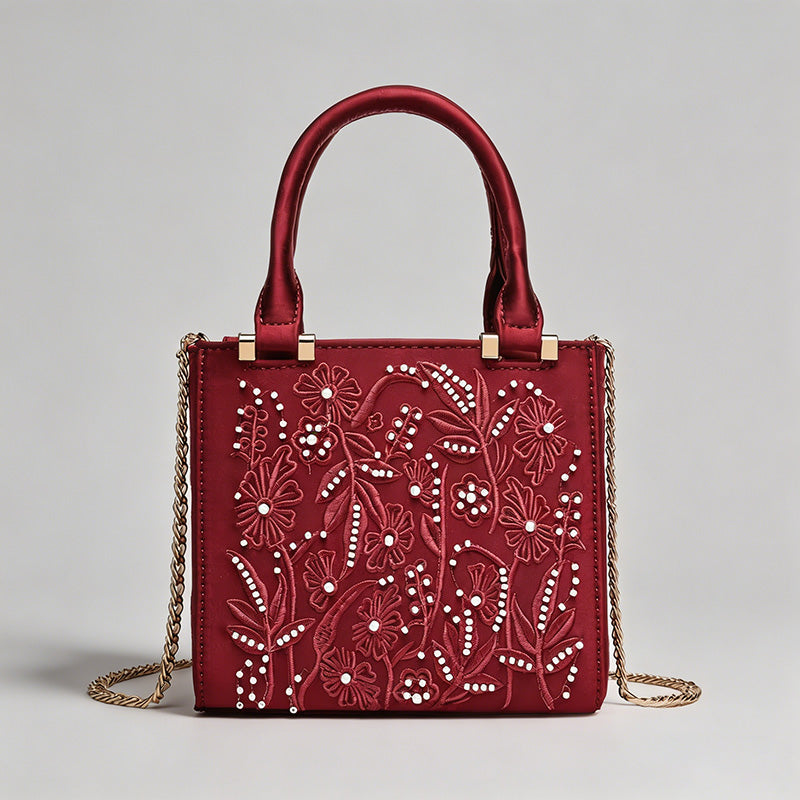 Pearl-Embellished Evening Bag - Shopdayla Wholesale - #5986