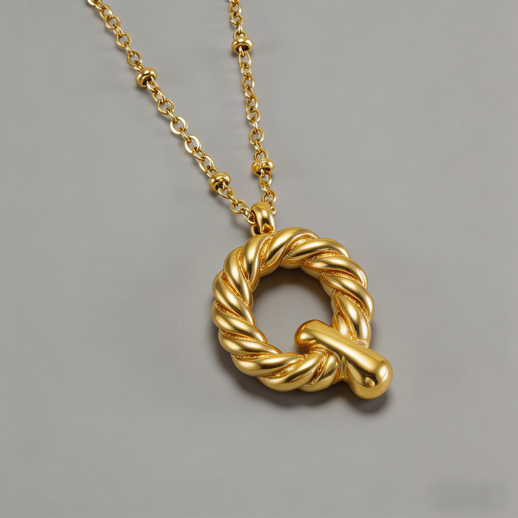 3D Bubble Letter Initial Neckl - Shopdayla Wholesale - #2962
