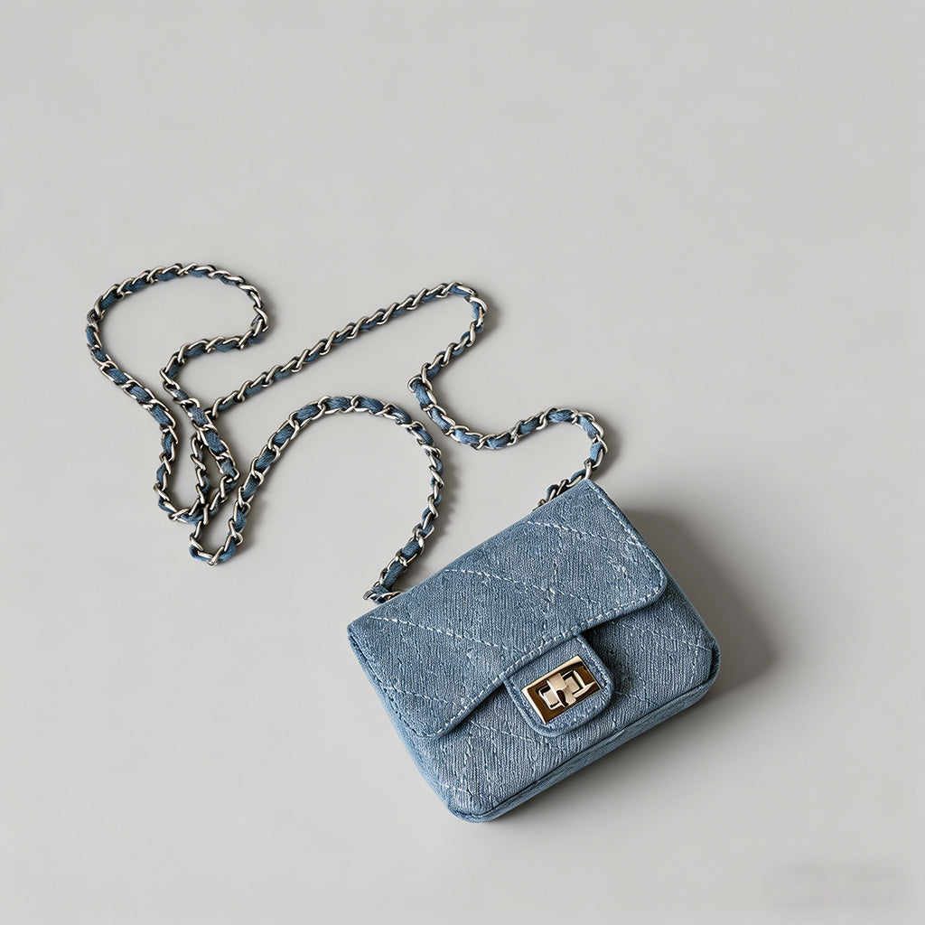 Vintage Quilted Denim Chain Cr - Shopdayla Wholesale - #5618