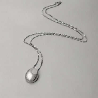 Minimalist Gold Egg Pendant Ne - Shopdayla Wholesale - #6066
