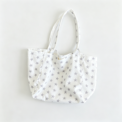 Star Dots Print Tote Bag