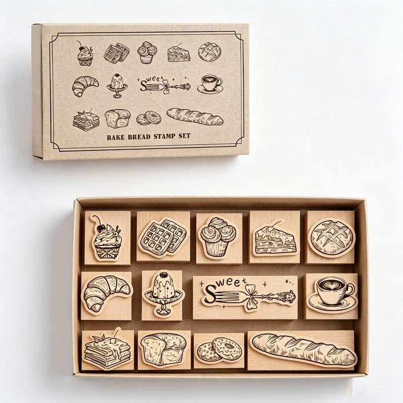 Sweet Bakery Wood Stamps Set