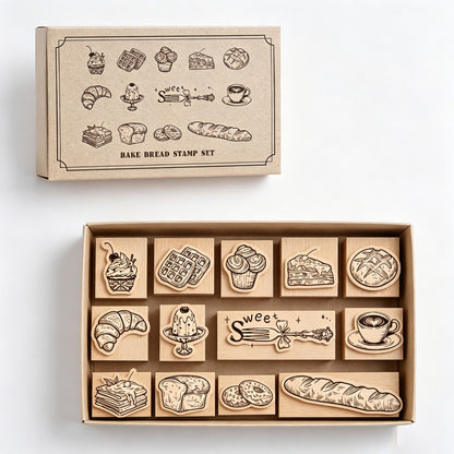 Sweet Bakery Wood Stamps Set