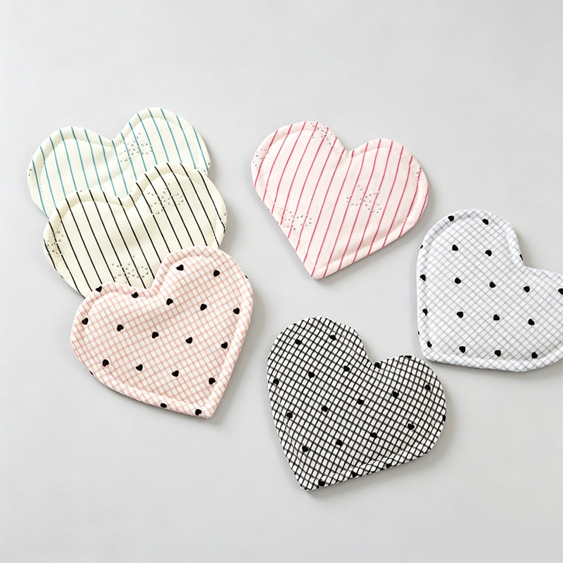 Multi-purpose Fabric Heart Coaster Insulation Pad