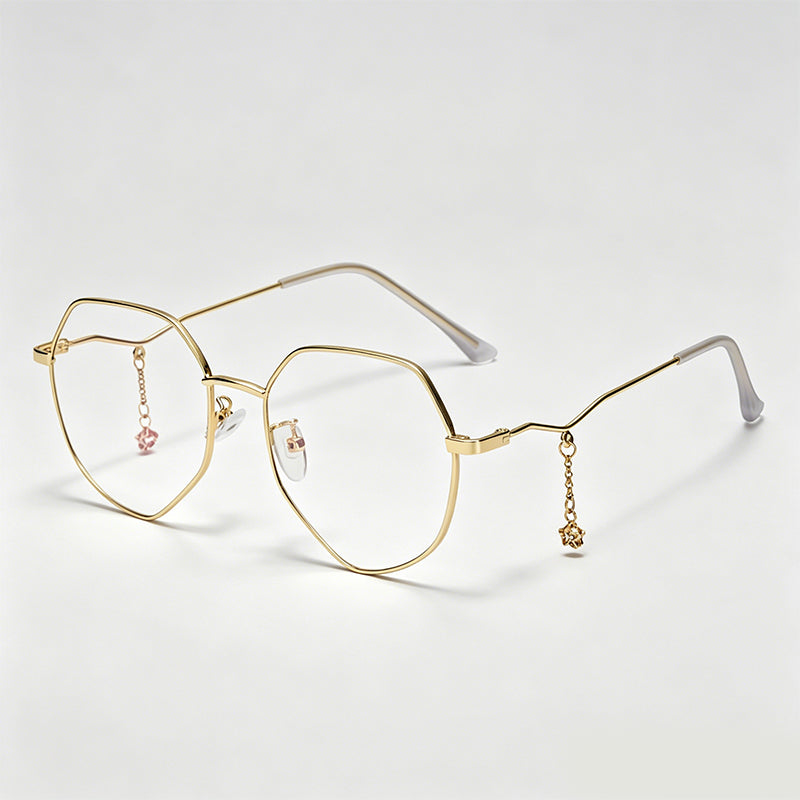 Star Pendant Irregular Polygon Anti-Blue Light Glasses