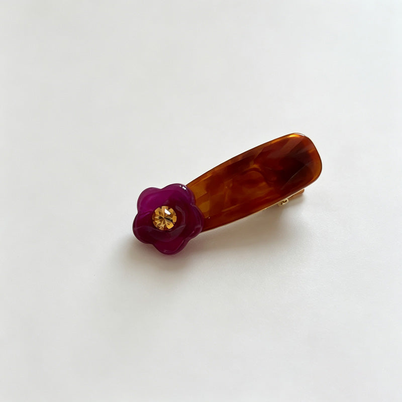 Flower Oval Duckbill Hair Clips
