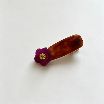 Flower Oval Duckbill Hair Clips