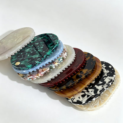 Acetate Folding Hair Comb Mirror