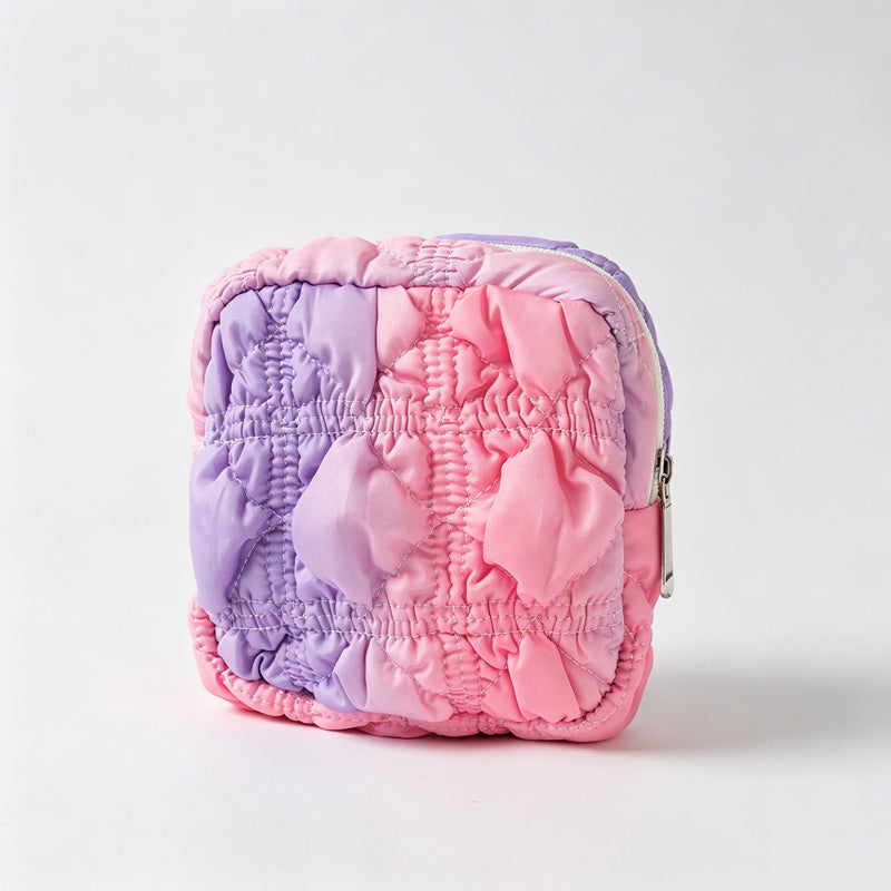 Quilted Tie‑Dye Mini Storage Pouch