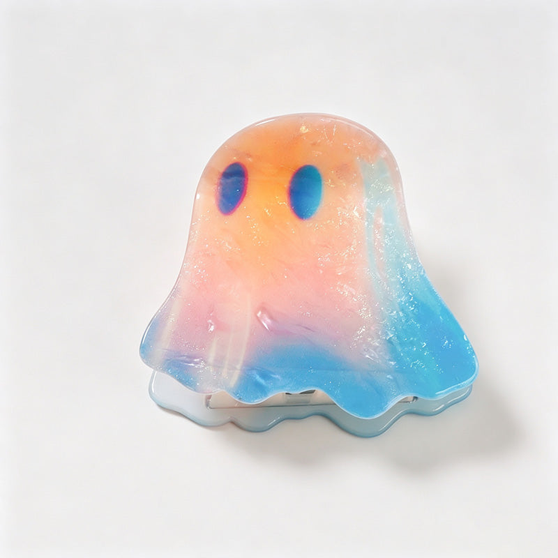 Ghost Pumpkin Hair Claw Clip
