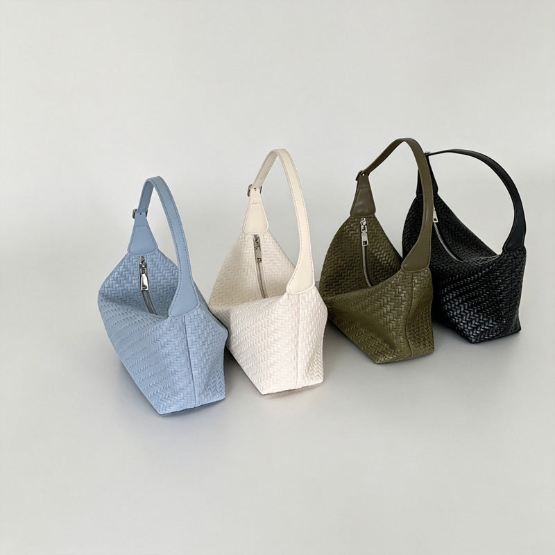 Woven Shoulder Hobo Handle Bag