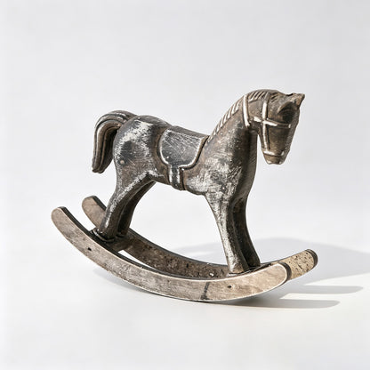 Wooden Rocking Horse Tabletop Figurine