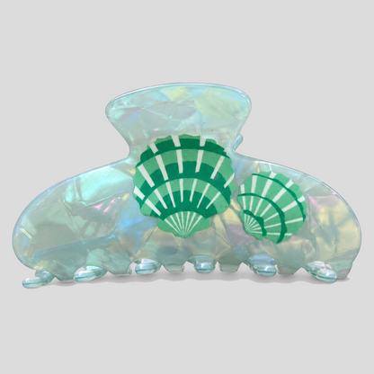 Starfish Shell Print Claw Clip