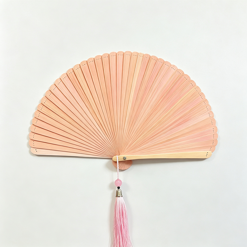 Solid Bamboo Shell Shaped Folding Fan