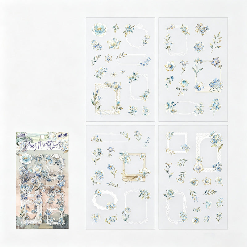 PET Floral Frame Stickers