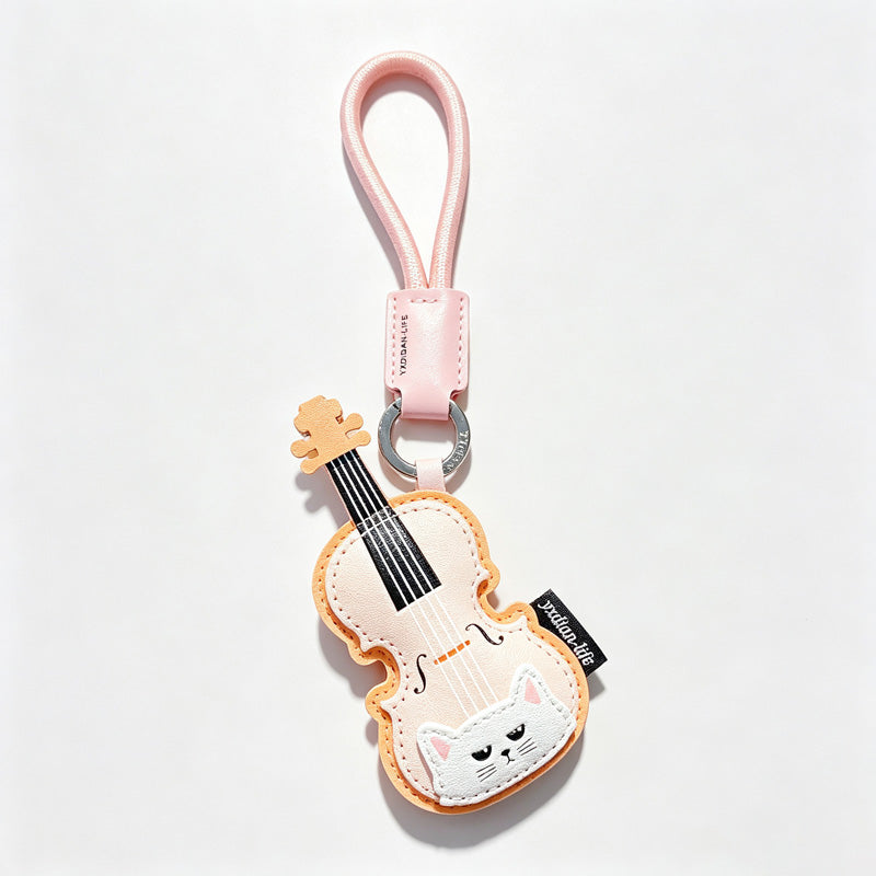 Cat Musical‑Instrument Keychain