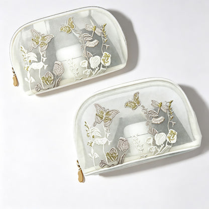 Butterfly Embroidery Mesh Pouch