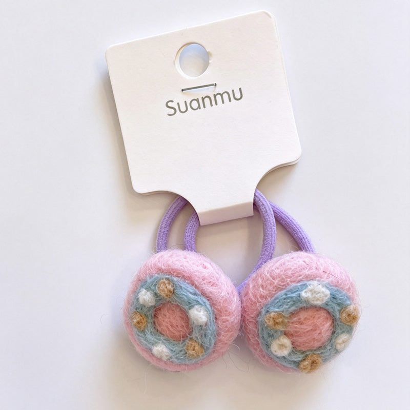 Felt Fruit Shape Hair Tie Set