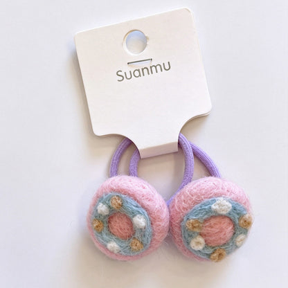 Felt Fruit Shape Hair Tie Set