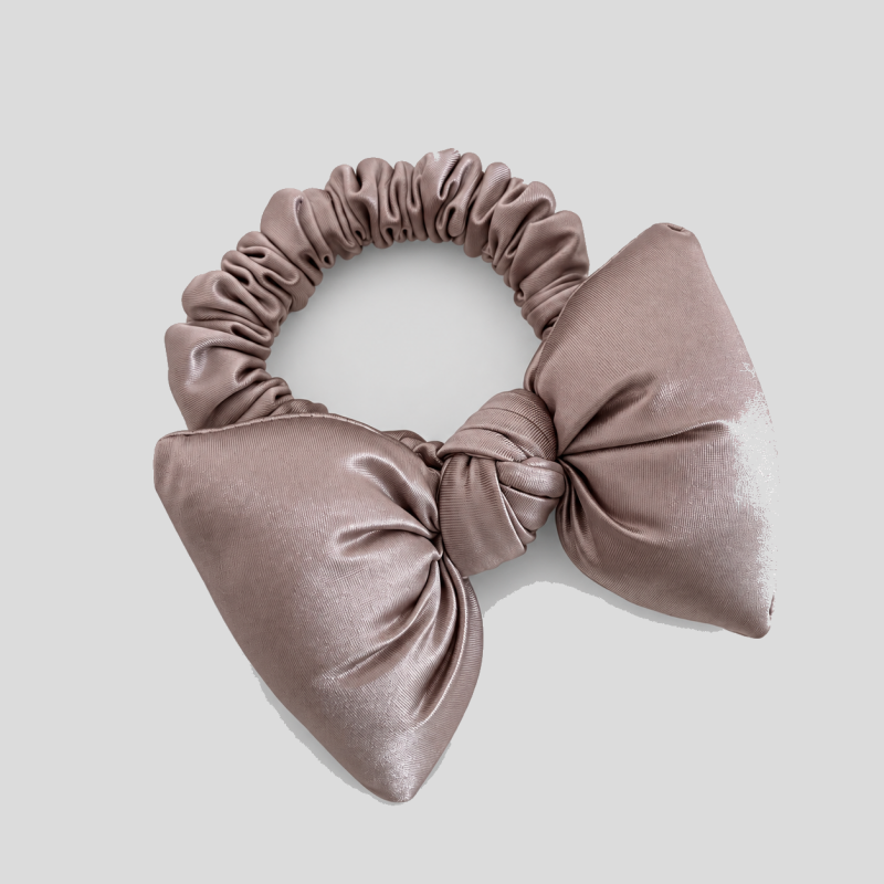 Padded Bow Fabric Hair Tie