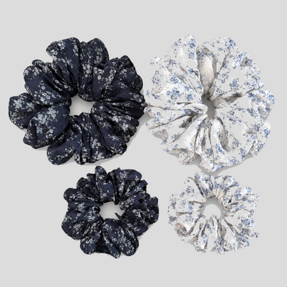 Floral Fabric Hair Scrunchie
