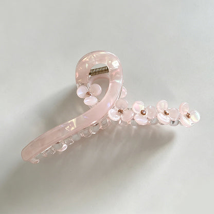 Petal Rhinestone Claw Clip