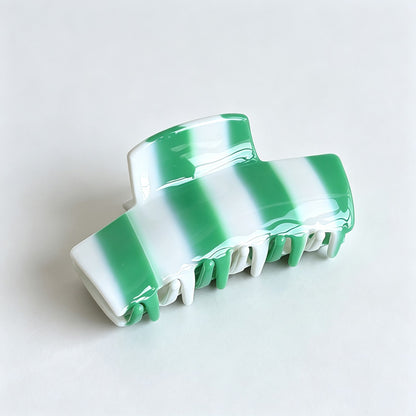 Striped Acetate Hair Claw Clip