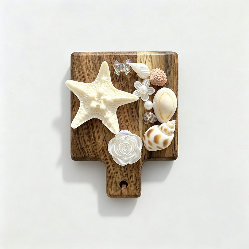 Wooden Shell Starfish Fridge Magnet Bottle Opener