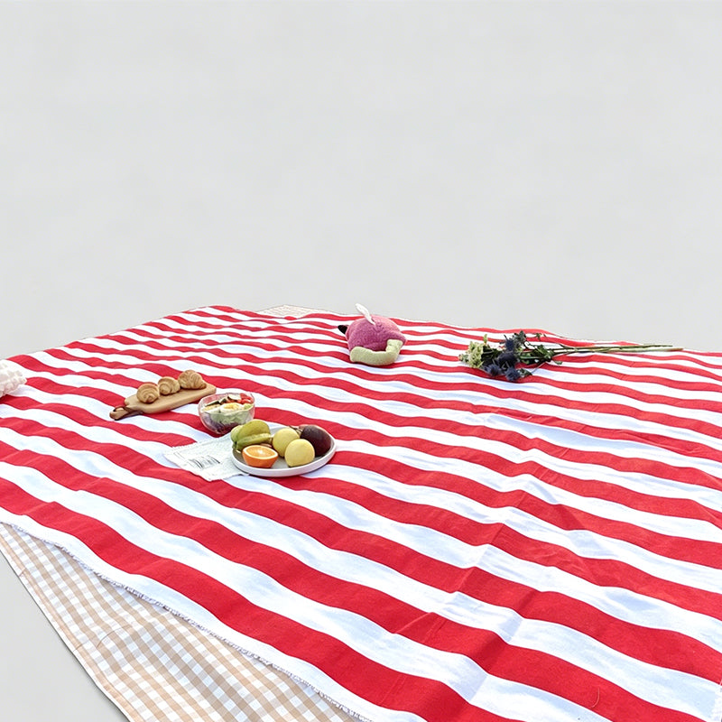 Durable PVC Polyester Portable Striped Outdoor Picnic Blanket