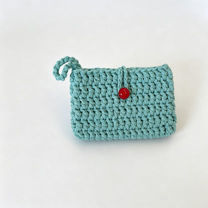 Hand‑Crochet Button Card Holder