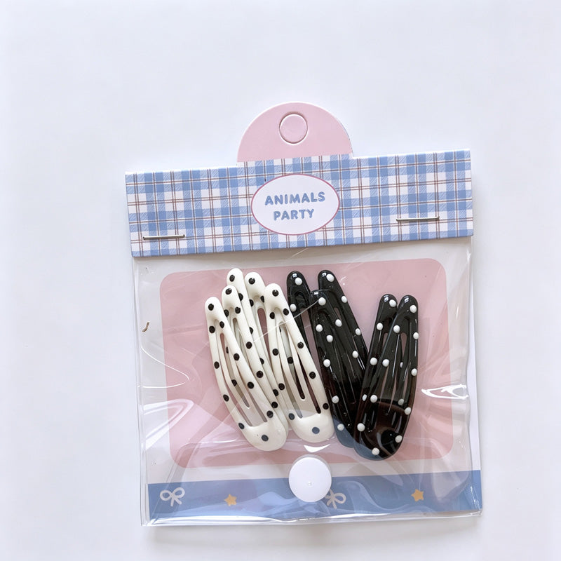 Polka Dot Wave Edge Hair Clips