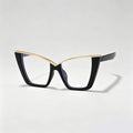 Metallic V-Brow Cat Eye Glasses