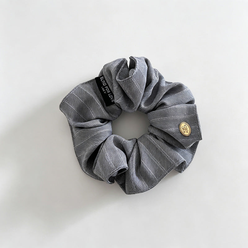 Stripe Square Scarf Scrunchie