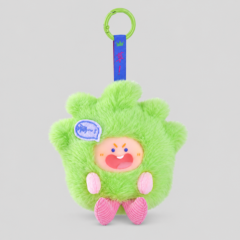 Plush Doll Earphone Keyring Coin Pouch