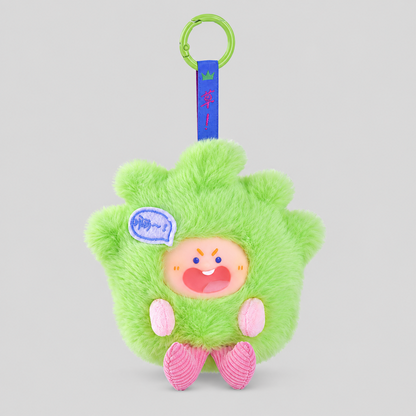 Plush Doll Earphone Keyring Coin Pouch