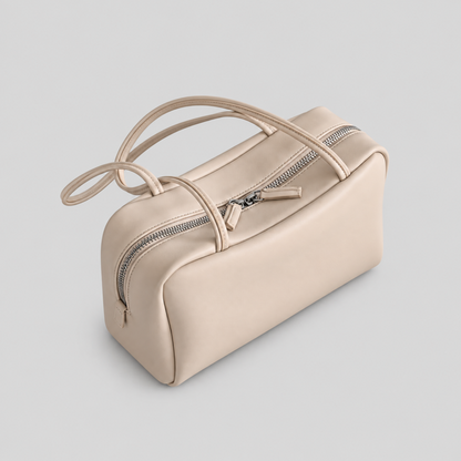 Faux Suede Shoulder Handle Bag