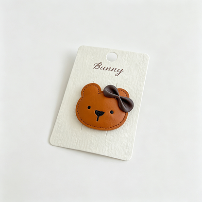 Faux Leather Animal BB Hair Clip