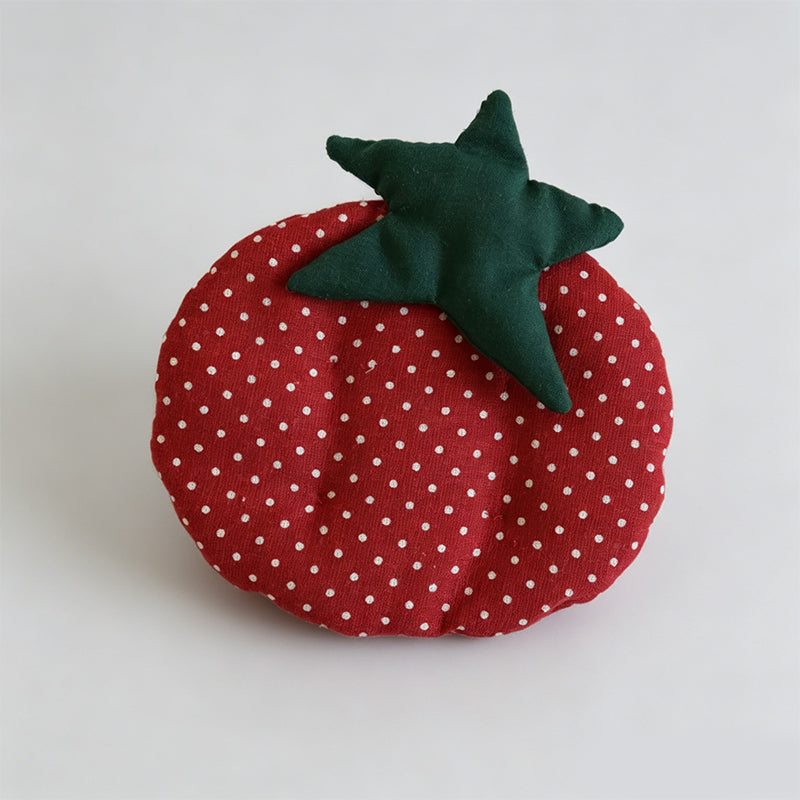 Lovely Tomato Shaped Padded Fabric Coaster