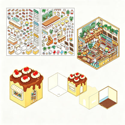 2.5D Scene Building Stickers