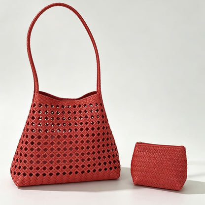 Cutout Trapeze Shoulder Tote