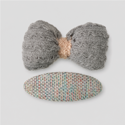Mixed Bow Hair Clip Set