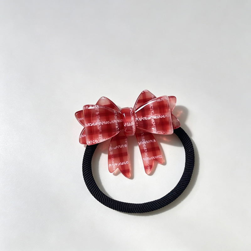Gingham Bow Hair Tie