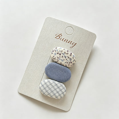 Floral Oval Shape Hair Clips