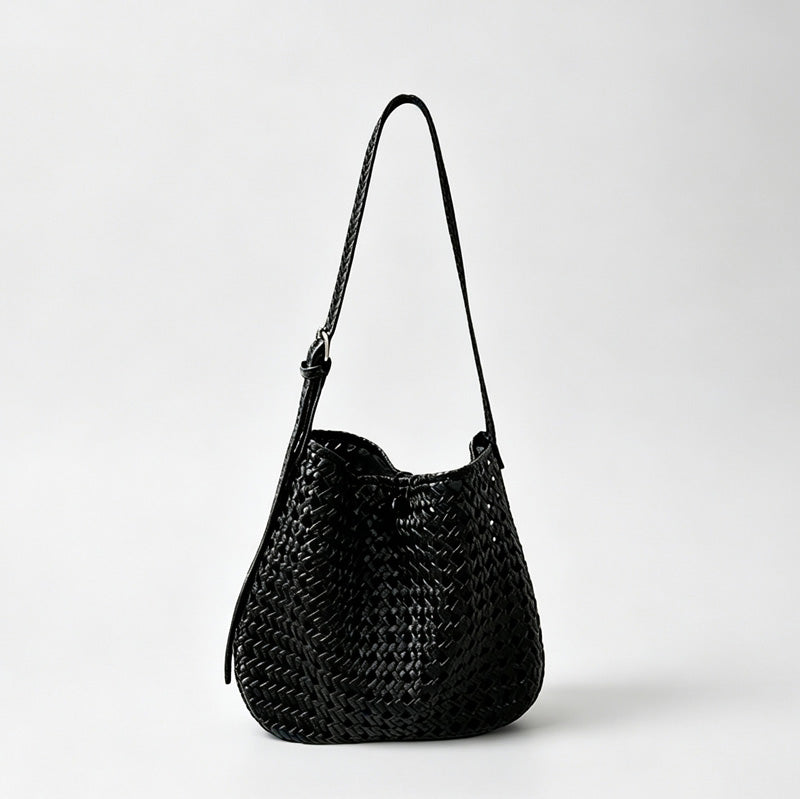 Woven Cutout Shoulder Bag