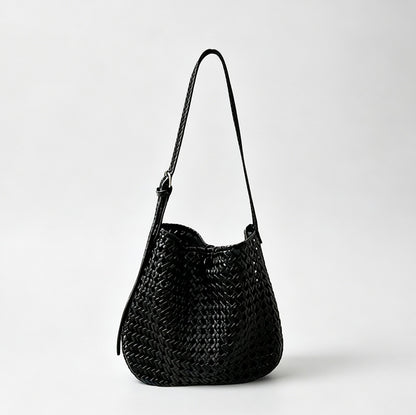 Woven Cutout Shoulder Bag